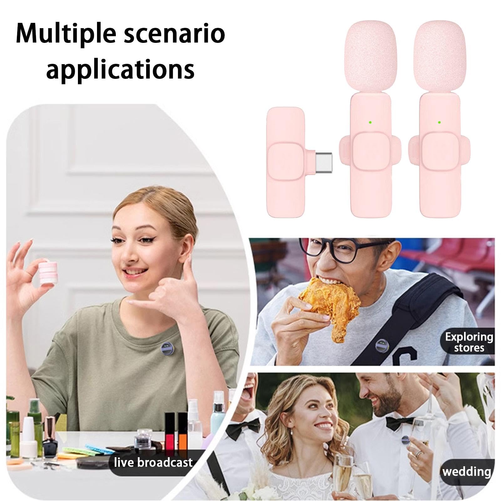 Amazon.co.jp: クリップオンマイク、ワイヤレスクリップオンマイク,2x